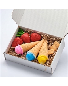 Мыло ручной работы Клубника и мороженное 190 Skuina