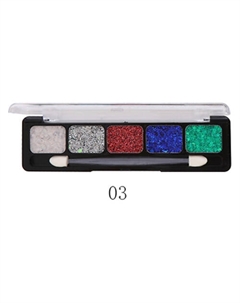 Тени для век с блестками "Клубная ночь" 5 цветов Farres