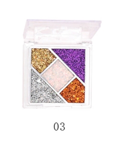 Тени для век "Heavy Metal Glitter" 5 цветов Farres