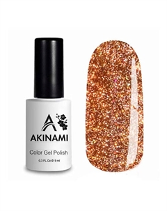 Лаковое покрытие Гель-лак светоотражающий с блестками Holiday Akinami