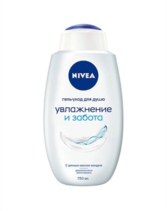 Гель-уход для душа Увлажнение и забота для всей семьи увлажняющий с маслом миндаля 750 Nivea