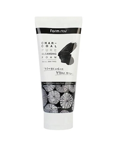 Пенка очищающая для лица с древесным углем Charcoal Pure Cleansing Foam 180 Farmstay