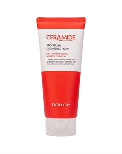 Пенка для лица очищающая увлажняющая с керамидами Ceramide Moisture Cleansing Foam 180 Farmstay