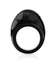 LALIQUE Кольцо-Кабошон Noir (черный) Lalique crystal