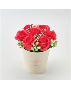 Мыло ручной работы Цветочная композиция из 7 красных роз 250 Skuina