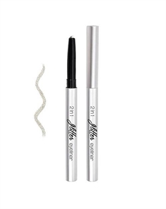 Тени для век, карандаш Glitter eyeliner 2in1 sparkling white Lavelle collection