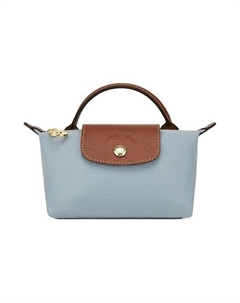 Сумка Le Pliage Recycled Polyamide Canvas Handbag Women's Blue & Brown Longchamp