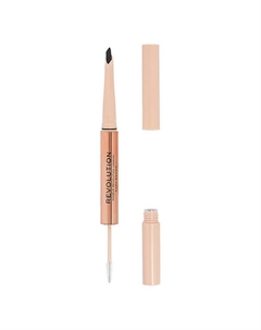 MAKEUP REVOLUTION Контурный карандаш для бровей и гель для фиксации Fluffy Brow Duo Revolution makeup