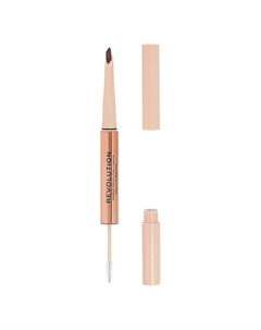 MAKEUP REVOLUTION Контурный карандаш для бровей и гель для фиксации Fluffy Brow Duo Revolution makeup