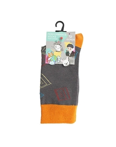 Носки унисекс PM410 серый/оранжевый Oemen