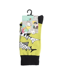 Носки унисекс PM413 салатовый/чёрный Oemen