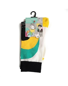 Носки унисекс PW712 красный/розовый/мятный Oemen