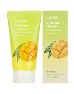 Пенка для умывания Очищающая с экстрактом манго Delicious Mango Soft Cleansing Foam 150 L’sanic