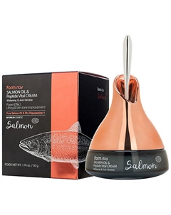 Крем для лица Омолаживающий с маслом лосося и пептидами Salmon Oil & Peptide Vital Cream 50 Farmstay