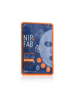 Маска тканевая для лица с гликолевой кислотой и кислородом Exfoliate Glycolic Fix Bubble Mask Extreme 23 Nip&fab