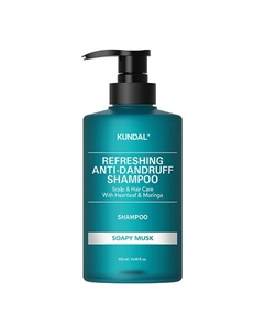 Шампунь для волос против перхоти освежающий с ароматом Мускуса Soapy Musk 500 Kundal