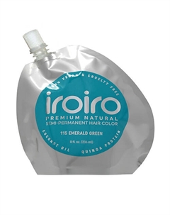 Семи-перманентный краситель для волос 115 EMERALD GREEN Изумрудно-зеленый 236 Iroiro