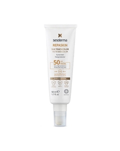 Средство солнцезащитное SPF 50 REPASKIN SILK TOUCH COLOUR 50 Sesderma