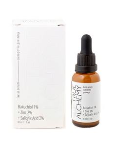 Сыворотка для лица Бакучиол 1%+ Цинк 2% + Салициловая кислота 2% True Alchemy 30 Levrana