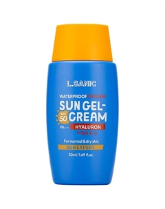 Гель-крем для лица солнцезащитный водостойкий увлажняющий с гиалуроновой кислотой SPF 50/PA++++ 50 L’sanic