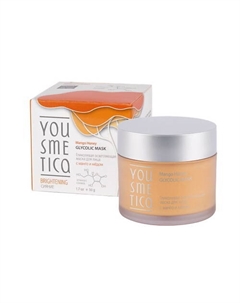 Гликолевая осветляющая маска для лица с манго и мёдом Mango and Honey Glycolic Facial Lightening Mask 50 Yousmetica