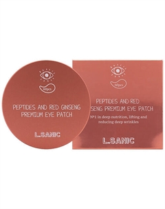 Патчи для глаз гидрогелевые с пептидами и экстрактом красного женьшеня L’sanic