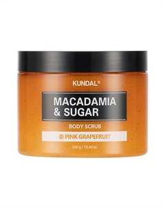 Скраб для тела Розовый грейпфрут Macadamia & Sugar Body Scrub 550 Kundal
