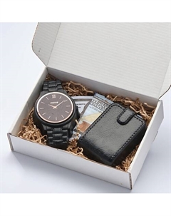 Мыло ручной работы Мужской набор часы, баксы и портмоне 170 Skuina