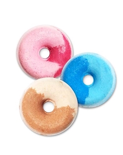 Набор бомбочек-пончиков для ванны с ароматами малины, черники, шоколада Cosmeya