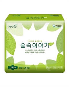 Прокладки гигиенические с эвкалиптовой поверхностью 25 см Yejimiin