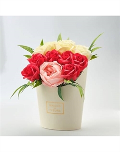 Мыло ручной работы Цветочная композиция из 13 пионов и роз 250 Skuina