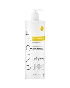 Бессульфатный шампунь без SLS и SLES, блеск и восстановление 1000 Uniquepro