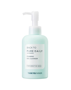 Гель очищающий для лица для ежедневного применения Back to Pure Daily Foaming Gel Cleanser 200 Thank you farmer