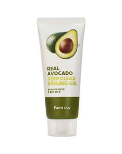 Гель для лица отшелушивающий с экстрактом авокадо Real Avocado Tea Deep Clear Peeling Gel 100 Farmstay