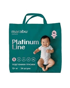 Подгузники-трусики Platinum Line (12+ кг) 34 шт Marabu