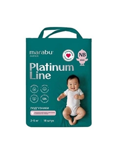 Подгузники на липучках Platinum Line, (2-5 кг) 18 шт Marabu