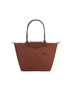 Сумка Le Pliage Green Canvas With Leather Canvas Bag Large Size Women's Brown Longchamp