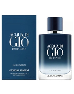 Парфюмерная вода Acqua Di Gio Profondo, перезаполняемый 100 Giorgio armani