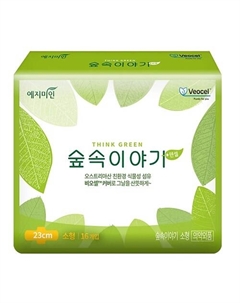 Прокладки гигиенические с эвкалиптовой поверхностью 23 см Yejimiin