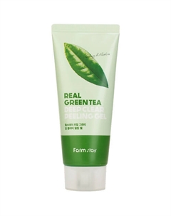 Гель для лица отшелушивающий с экстрактом зеленого чая Real Green Tea Deep Clear Peeling Gel 100 Farmstay