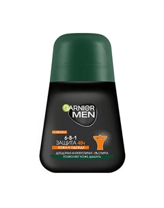 Дезодорант-антиперспирант роликовый для тела мужской 6-в-1 защита 48ч Men 50 Garnier