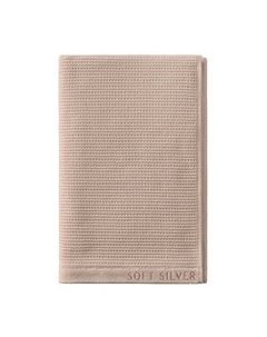 Антибактериальное махровое полотенце для тела с массажным эффектом, 65х140 см. Цвет: «Песчаный берег» (бежевый) Soft silver