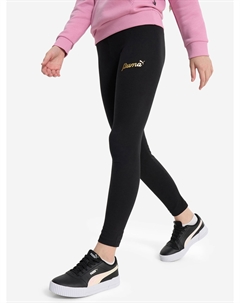 Легинсы для девочек ESS+ Script Metallic, Черный Puma