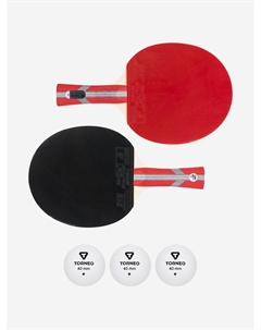 Набор для настольного тенниса Competition: 2 ракетки, 3 мяча, Красный Torneo
