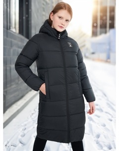 Пальто утепленное для девочек, Черный Kappa
