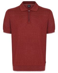 Поло из вискозы и льна Boss