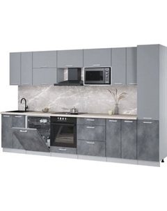 Кухонный гарнитур Интерлиния Мила Лайт 3.4-ПМ2