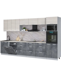 Кухонный гарнитур Интерлиния Мила Лайт 3.6-ПМ1-2