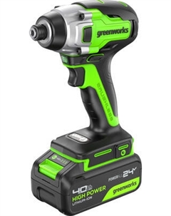 Аккумуляторный шуруповерт Greenworks GD24ID3 бесщеточный 24V / 3802807CUB