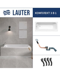 Ванна чугунная Lauter Victoria 2100812 / 120x70 с сифоном 21Y11020